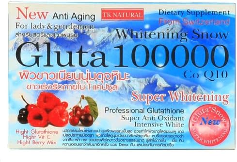 5 Pack 50 Caps Glutathione 100000 Mg Anti Oxidant Intensive Whitening Aura Skin Antioxidant Anti Aging with Pycnogenol Pine Bark Extract High Fiber and High Vitamin C