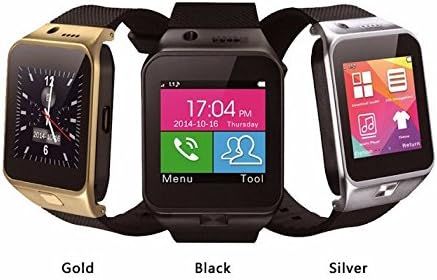 Hornet Electronics TM, GV09 Smart Watch HD Touch Screen, Bluetooth, Anti-lost SMS Sync Pedometer, Sleep Monitoring, Support SIM/TF Card for iOS, Android Phone / Black Color