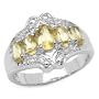 1.30 Carat Genuine Citrine .925 Silver Ring