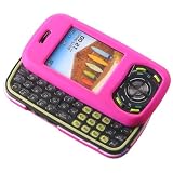 Rubberize Hot Pink Snap on Skin Cover Case for Pantech Matrix C740 + Clip