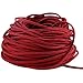 BeadsTreasure Red Suede Cord Lace Leather Cord for Jewelry Making 3x1.5 mm-20 Feet.