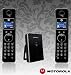 MotoLIVN D8 series Digital Cordless Telephone Answering Machine TWIN ( Remote Answer Phone ) with High Definition Sound ( Caller Display - 250 memory - SMS Text Messaging - SIM Card number transfer - Intercom between handsets - Wall or Desk Mountable ) - Black D812 Executive Duo handset