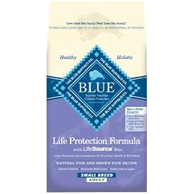 Blue Buffalo Dry Food for Small Breed Dogs, Natural Fish and Brown Rice Recipe, 6-Pound Bag