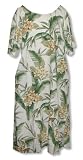 Yellow Plumeria Garden Size Hawaiian Aloha Long Dress
