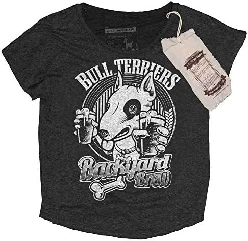 HouseBroken Craft Beer Bull Terrier Dog Women's Shirt Fashion Fit - Black - Large