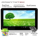 9 Inch Capacitive Touch Screen Tablet Pc, Allwinner A20 Cortex A8 Dual Core 1.5 Ghz, Android 4.2, 8gb Nand Flash, Ddr3 512mb Ram, Dual Camera, Wi-fi, G-sensor (White)