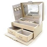 Coffret &agrave; Bijoux "Symphonie" beige