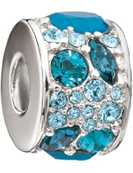 Authentic Chamilia Charm "Mosaic" Multi-Blue Swarovski 2025-0793