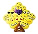EvZ Emoji Cheese Smile Face Emoticon Cushion Stuffed Plush Soft Pillow, Official Certified, 32cm Yellow