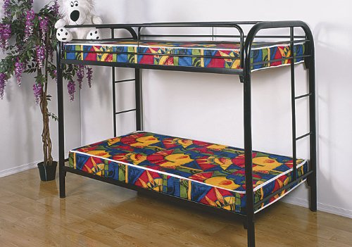 New Contemporary Twin/twin Bunk Bed Black