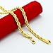 L & L Nation Mens 24K Yellow Gold Filled L & L Nation Necklace 5mm