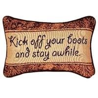 Manual Woodworkers & Weavers Kick Off Your Boots Pillow, 12-1/2 by 8-1/2-Inch