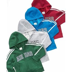 Adidas Boys 2-7 Fleece Hoody Zip Front Jacket
