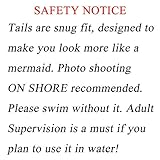 iEFiEL Girls 3pcs Swimmable Princess Mermaid Swimsuit Open Tail Hair Band (5-6, Ruched Top Pink)