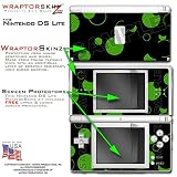 Nintendo DS Lite Lots Of Dots Green on Black WraptorSkinz TM Skin Kit by TuneTattooz TM