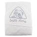 Baby Unisex Panda Bath Time Hooded Bathrobe 100% Cotton Bath Towel (75cm x 75cm) (White)