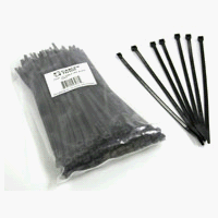 4in BLACK CABLE TIES 100PK