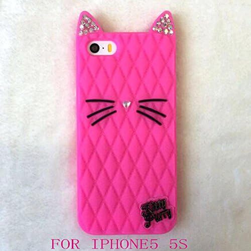 2015 Newes California cat Fruit sister Katy Perry kitty purry Metal Brand Diamond glitter case For iphone4 4s/5 5s/6/6 plus (iphone5 5s Rose)
