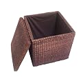 Seville Rush Cube Storage Ottoman - Mocha