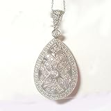 18K White Gold Diamond Pendant - 0.63 Ct.