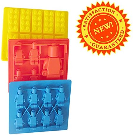 Candy Molds Lego Styled Minifigures Silicone Tray. Mold Chocolate, Ice Cubes, Jello, Crayons, Soap.