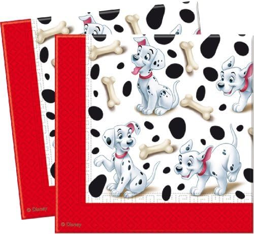 101 Dalmations Birthday Party - 101 Dalmations Paper Party Lunch Napkins x 20