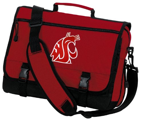 Washington State University Messenger Bag Red WSU Cougars School Bag or Briefcase Laptop Bags - Best Unique GIFT IDEA for Men Man Ladies Him Her Students Alumni Women or a Child Teens