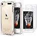 iPod Touch 7 Case Clear,IDWELL Touch 6 Touch 5 Case with 2 Screen Protectors, Clear Slim Soft TPU Bumper Hard Cover for iPod Touch 5/6/7th Generation (Latest Model,2019 Released), HD Clear