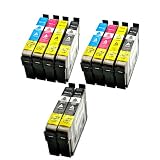 Produkt-Bild: 10 x hochwertige Logic-Seek&reg; Tintenpatronen (Druckerpatronen) mit CHIP und F&uuml;llstandanzeige , kompatibel zu Epson 4x schwarz T0711, 2x cyan T0712, 2x magenta T0713, 2x gelb T0714 - f&uuml;r Epson Stylus SX100, SX105, SX110, SX115, SX200, SX205, SX210, SX215, SX40, SX405, SX410, SX415, SX510W, SX515W, SX600FW, SX610FW, D120, D78, D92, DX4000, DX4050, DX4400, DX5000, DX6000, DX6050, DX7000F, DX7400, DX7450, DX8400, DX8450, DX9400F, Office B40W, BX300F, BX600FW, BX610FW, S20, S21