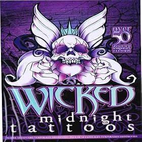 Wicked Midnight Over 50 Temporary Tattoos