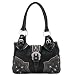 Lou-Ella Petticoats & Pistols Collection Designer Medium Shoulder Bag in Black