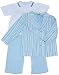 Little Boys' Pastel Blue Suit with Striped Sport Coat, Polo and Dress Pants