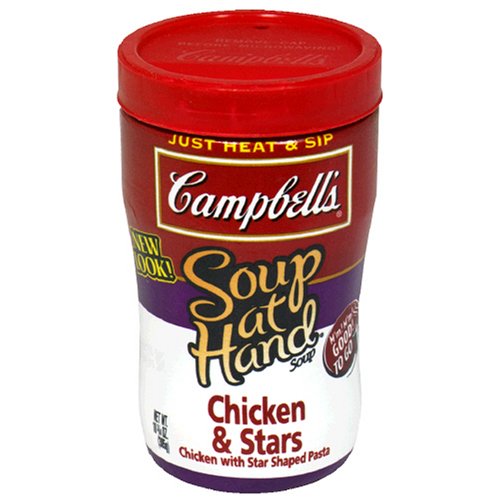Campbell Soup At Hand Chicken & Stars, 10.75-Ounce Microwavable Cups (Pack of 8)