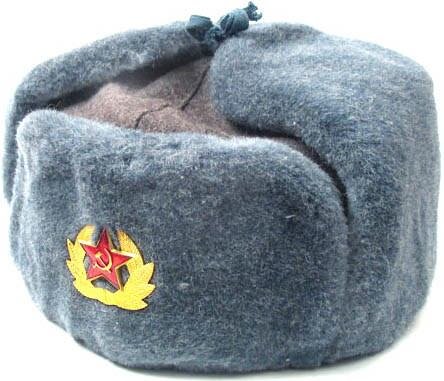 TEPEMAuthentic Russian Army Ushanka Winter Hat, with Soviet Army Officer Insignia
