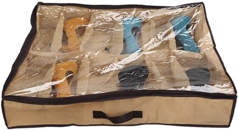 NBellShop 12 Pairs Tidy Under Bed Fabric Shoe Storage Organizer Box Closet Bag