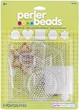 Perler Beads Small & Large Basic Clear Pegboards- 6 Count