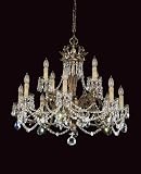 2-598685-12-21 Savoy House Lighting Louis XVI Bronze and Crystal Chandelier