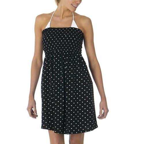 Xhilaration Dot Tube Dress Coverup - Ebony