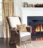 Woven Rattan Reading Chair with Folding Side Table and Magazine Holder