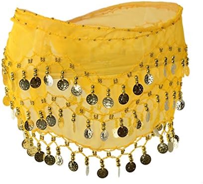 Bellylady Chiffon Dangling Gold Coins Belly Dance Hip Scarf, Vogue Style