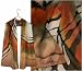 ULRIKE Oblong Chiffon Silk Scarf - Swaths of copper, bronze and bronze oxide green on...