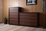 光をとりこむデザインチェスト　PLESS (80hi, BR) スライドレール 国産 完成品 迫力 80幅 ハイチェスト 6段 洋服たんす 洋服タンス 箪笥 家具の産地大川で生産 モダン シンプル チェスト