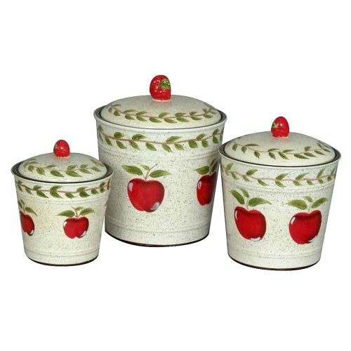 Country Apple Canister Set of 3