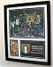 2006 Italy World Cup Champions Celebration with Trophy Framed Collage Photos