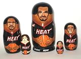 Miami Heat * NBA Basketball * or Any Team your choice * Russian Nesting doll 5 pcs / 6-7 in * nba.m.heat
