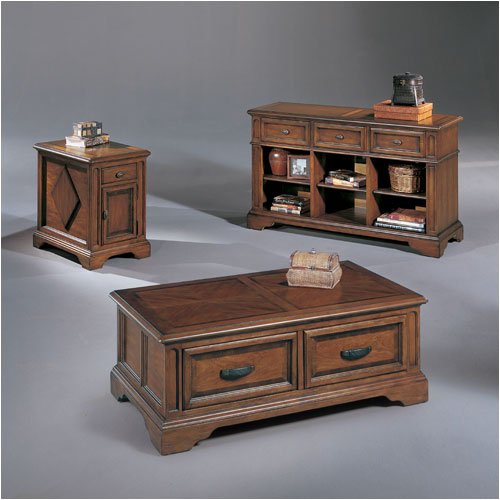 Universal Furniture 221816/221817/221819 Brownstone Classic Storage Occasional Table Set with Chair