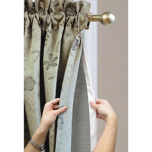 commonwealth home fashions ultimate blackout curtain liner 45x56 or 45x77 more detail click!