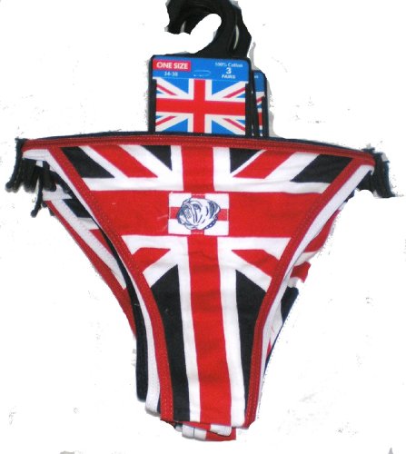 12 Pairs Union Jack thongs.One size.