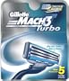 Gillette Mach3 Turbo Refill Cartridges, 5 Count