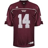 NCAA adidas Mississippi State Bulldogs #14 Youth Replica Jersey-Maroon (14/16)